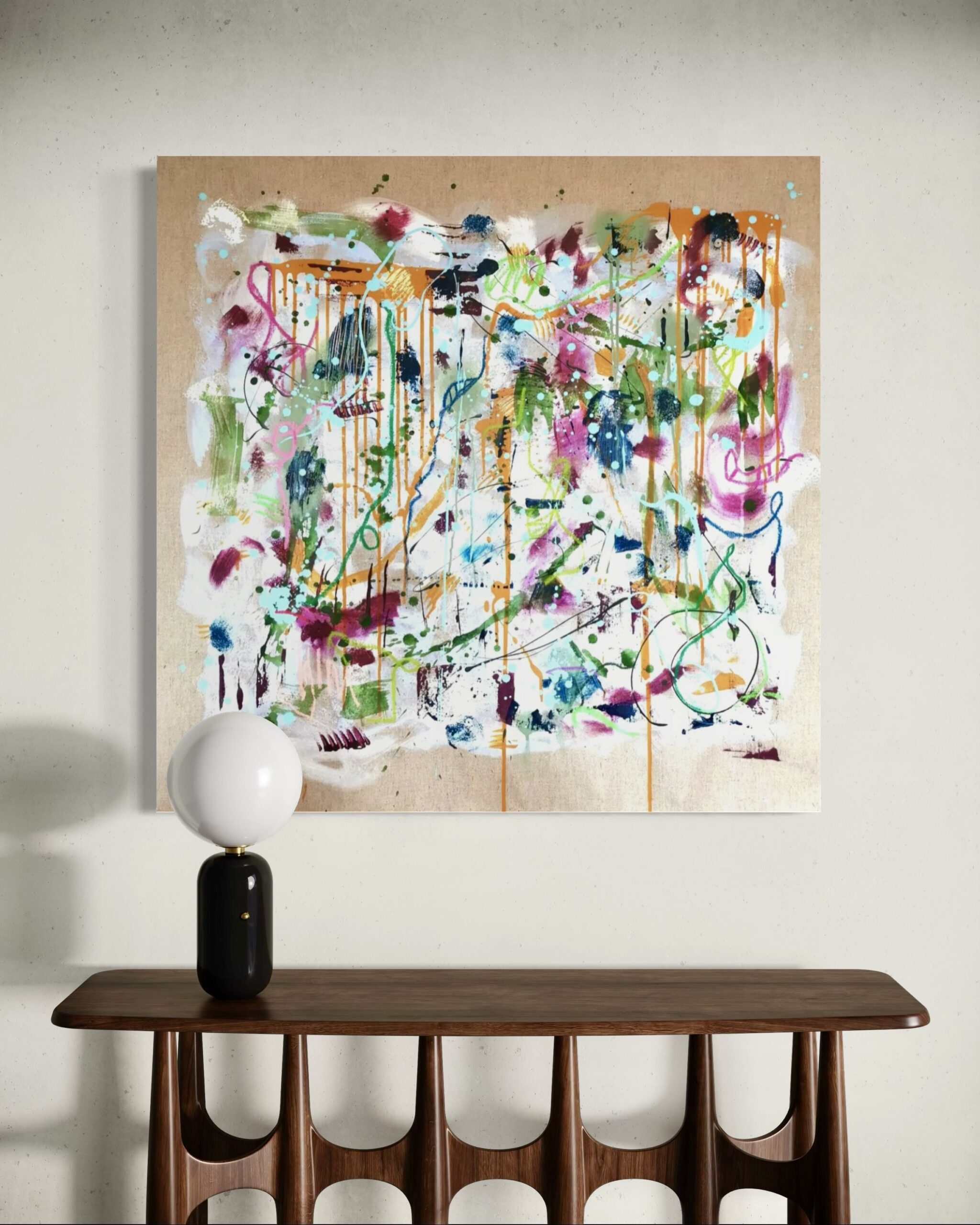 Bloom - Bleu - 90 x 90 cm – Image 5