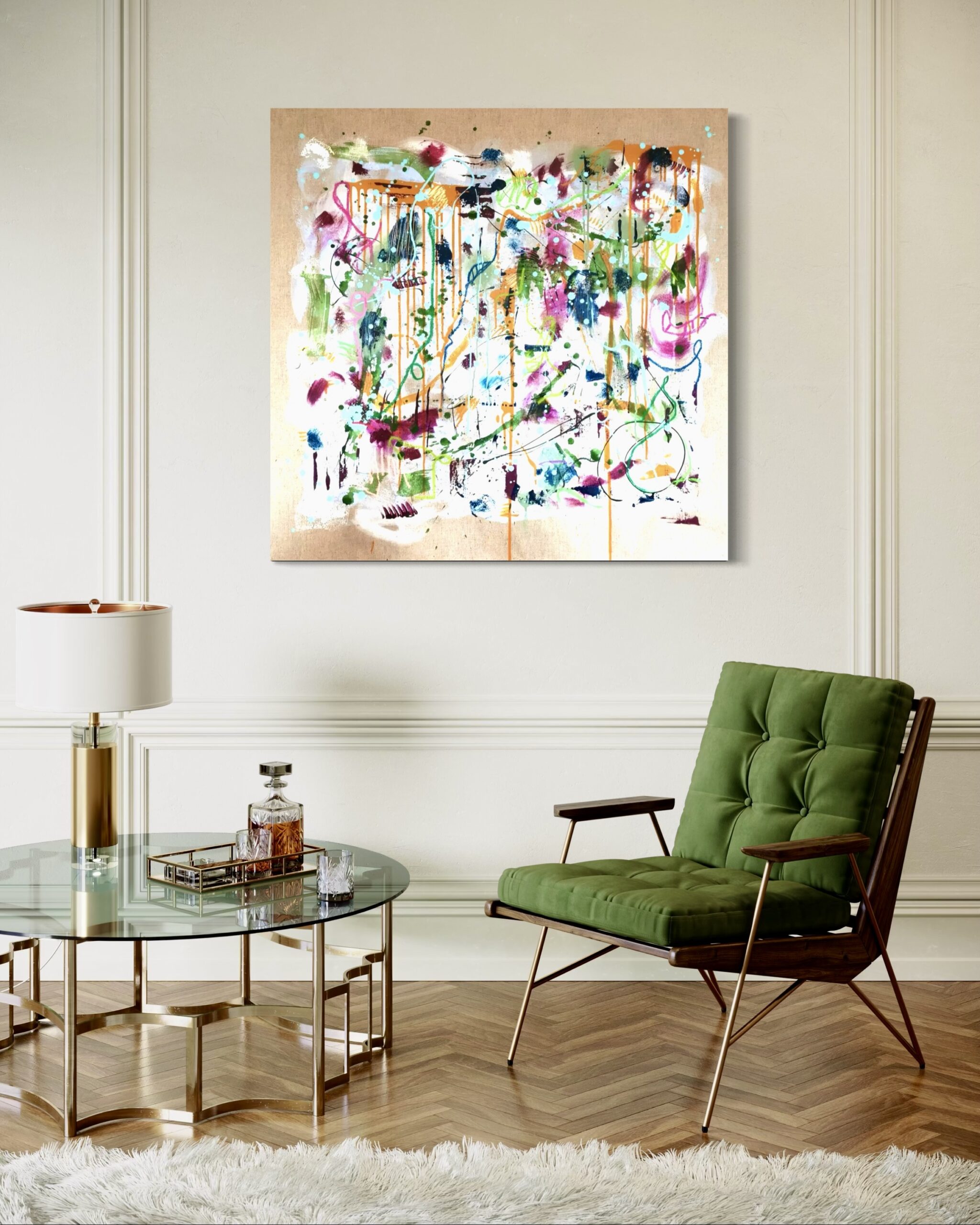 Bloom - Bleu - 90 x 90 cm – Image 2