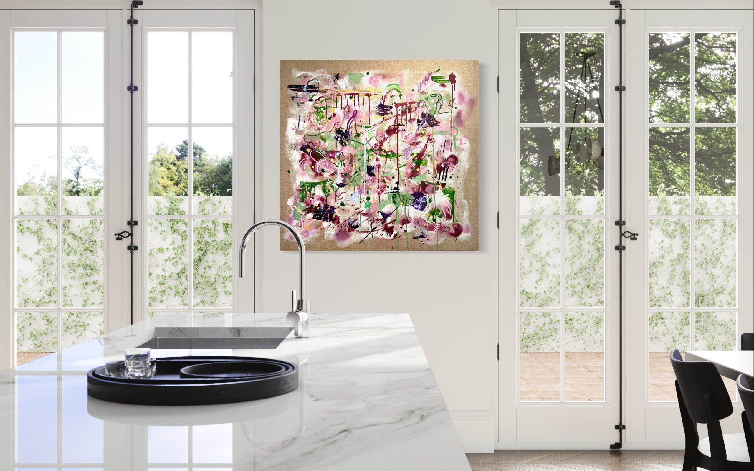 Bloom - Pink - 90 x 90 cm – Image 3