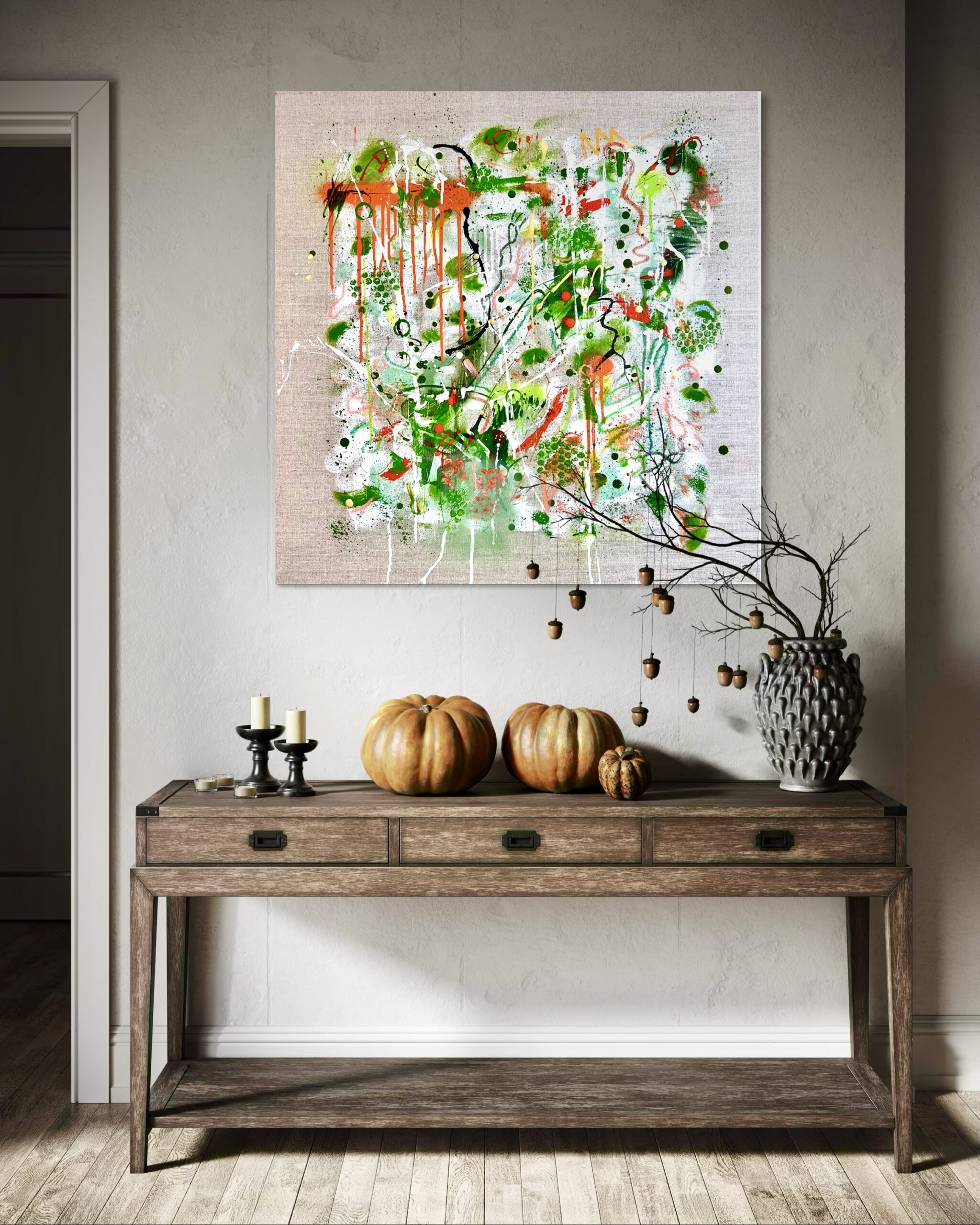 Bloom - Green - 80 x 80 cm – Image 4