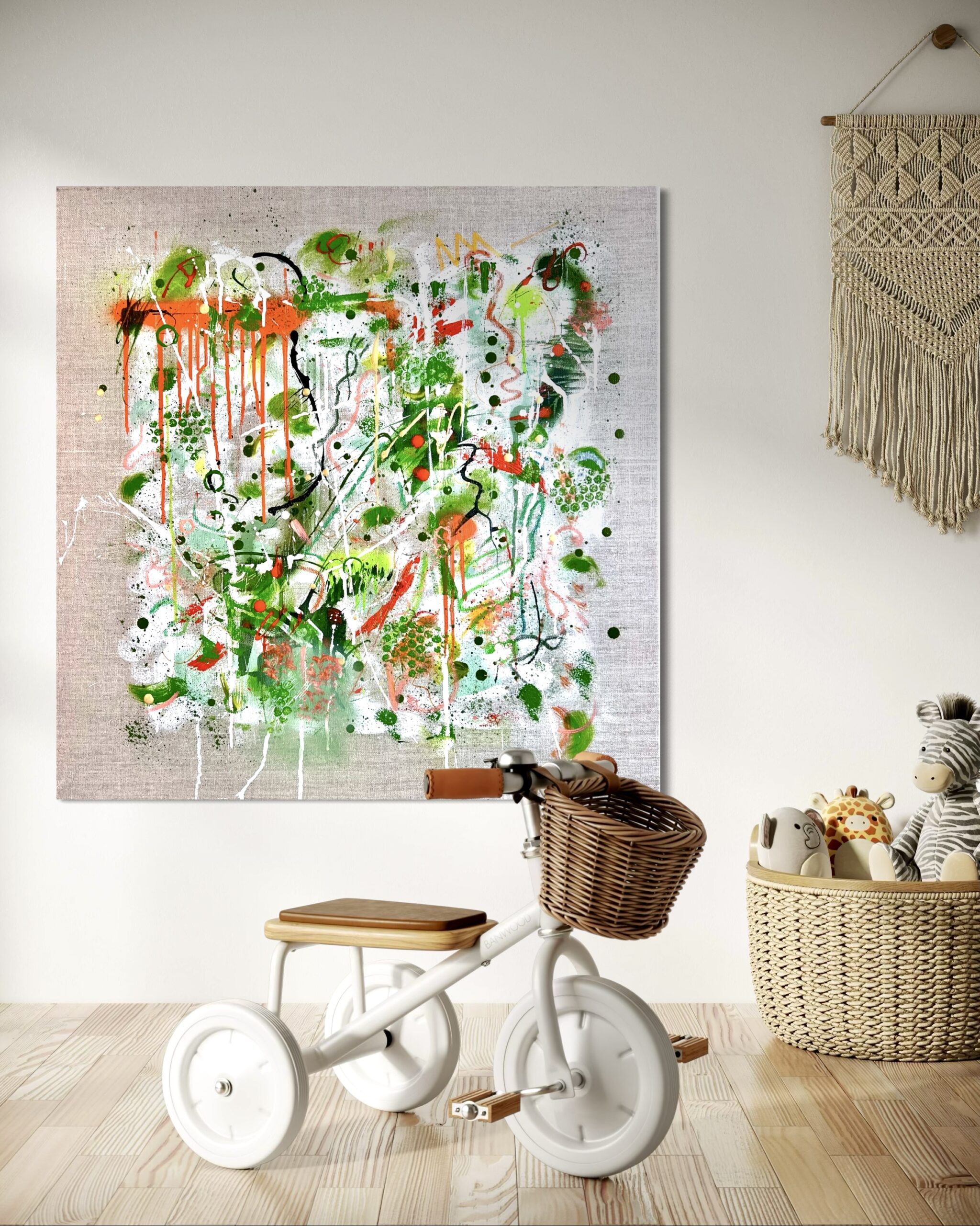 Bloom - Green - 80 x 80 cm – Image 3
